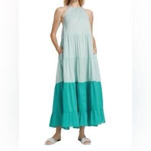 Rhode Resort Julia Tiered Halter Maxi Dress